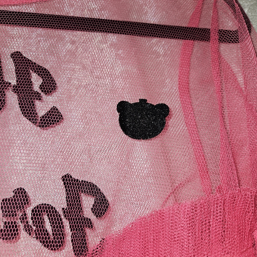 Pink Mesh Mini Dress - Picture 6 of 6